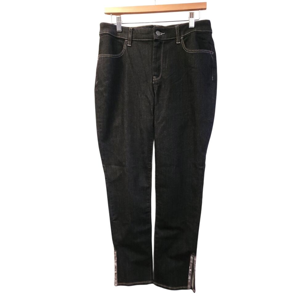 Chicos Jeans Size 0.5 Small 6 Stretch Girlfriend Slim Leg Ankle Embellished